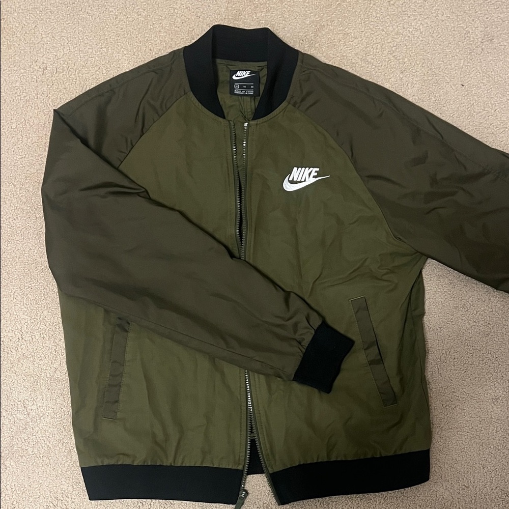 Nike Men's Dark Green Bomber Jacket